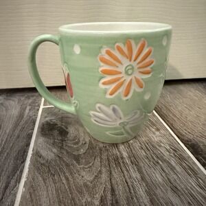 Starbucks Ceramic Coffe Latte Hot Chocolate Mug Flowers Nice!